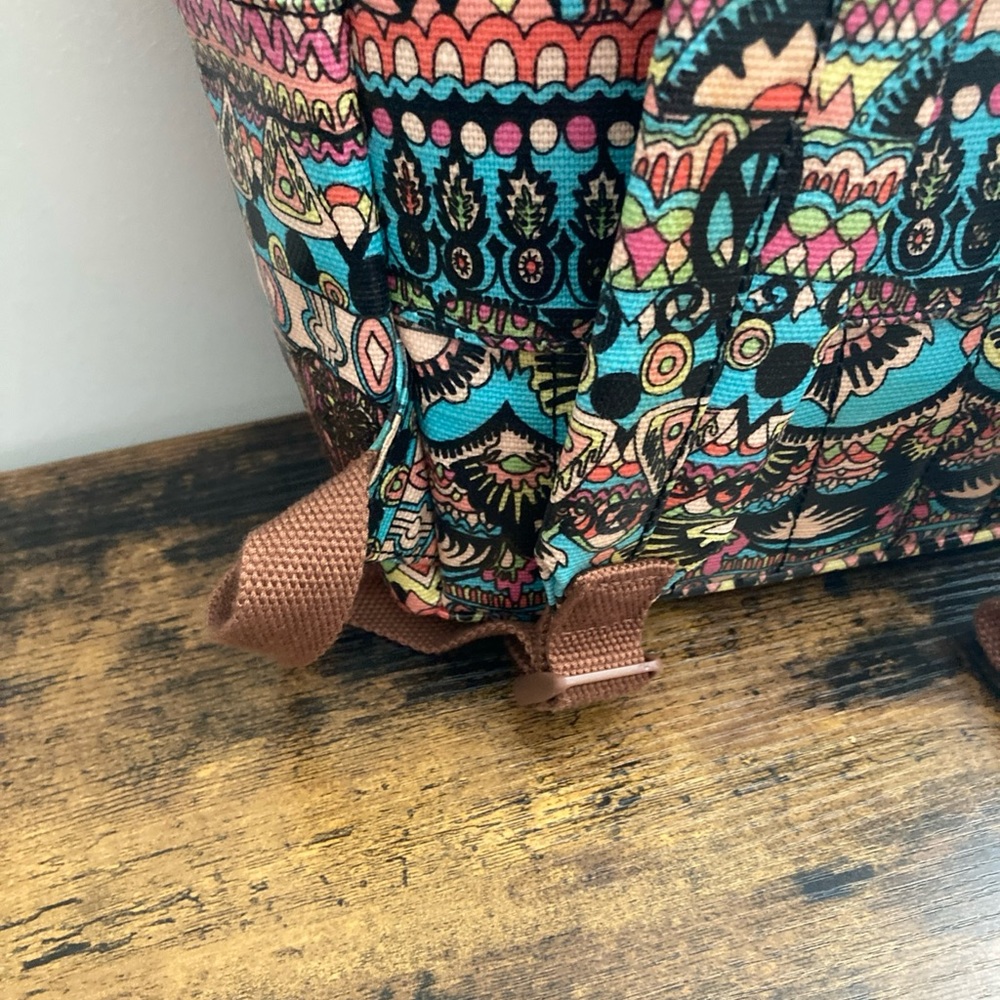 NWT SAKROOTS Multicolor Coated Canvas Large Cargo Backpack - Picture 8 of 13